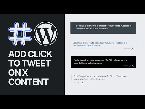 How To Add Click to Tweet on X Content for Your WordPress Website For Free? #️⃣ [Video]
