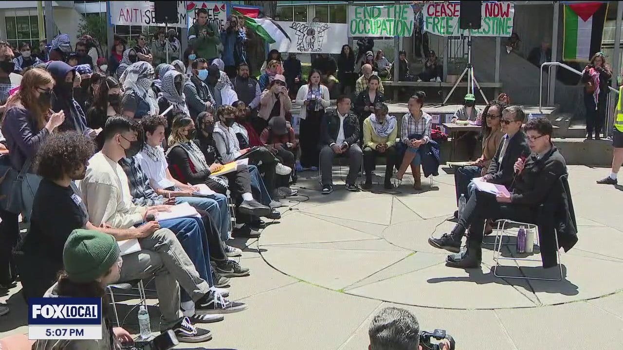 SFSU president meets with student protestors to hear concerns [Video]