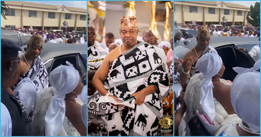 Otumfuo Osei Tutu II: Ga Mantse Shows Humble Side Allows For People To Take Pictures With Him [Video]