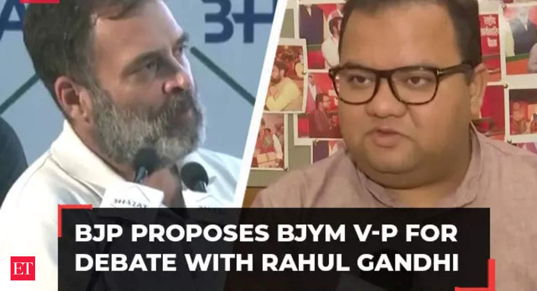 BJP takes up debate ‘challenge’ with Rahul Gandhi; proposes BJYM Vice President Abhinav Prakash – The Economic Times Video