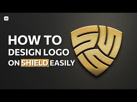 How To Design Monogram Logo On Shield | Adobe Illustrator Tutorial [Video]