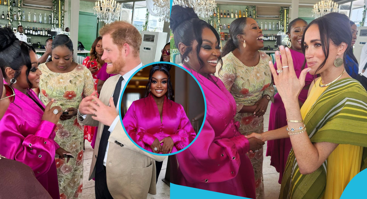 Jackie Appiah Shares Stunning Photos Of The Iconic Dress She Wore To Meet Meghan Markle In Nigeria [Video]