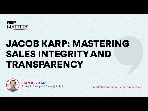 Jacob Karp: Mastering Sales Integrity and Transparency [Video]