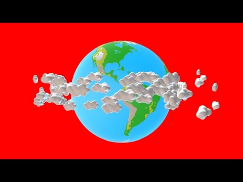 Earth Rotation with clouds | Free 3D Motion Graphics | green screen showcase [Video]
