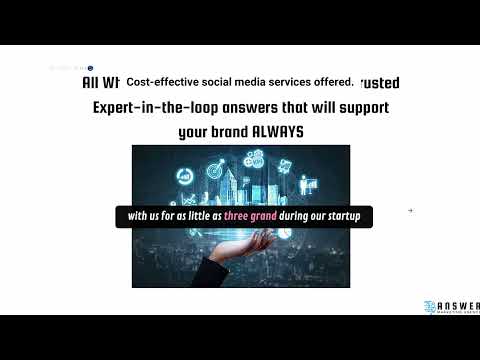 Cost-effective social media services offered. [Video]