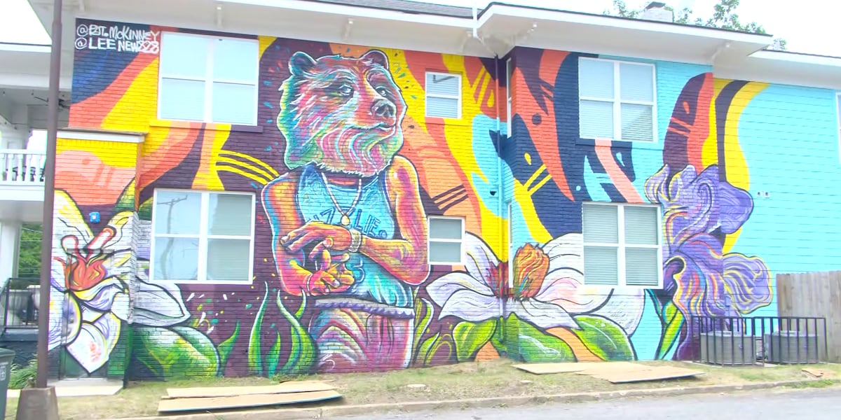 Muralists transform Midtown apartment building with new look [Video]