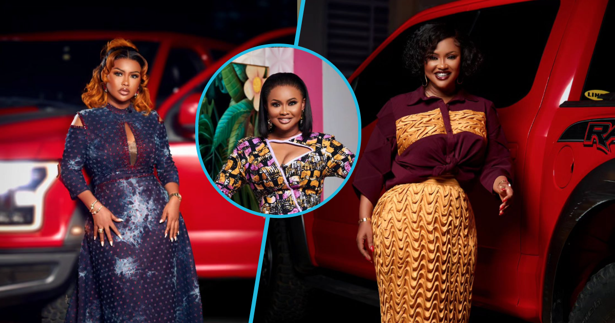 Nana Ama McBrown: Onua TV Presenter Rocks Corseted African Print Top And Pleated Skirt [Video]