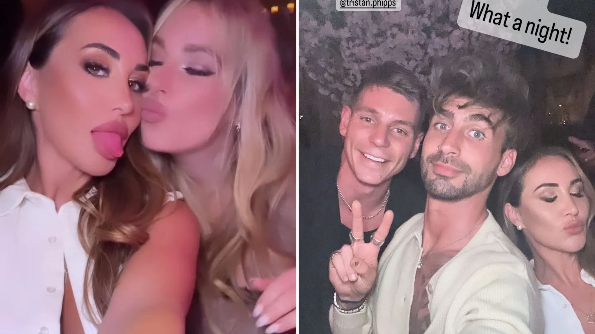 Lauryn Goodman sticks her tongue out as she enjoys night out to watch England game and cheer on Kyle Walker [Video]