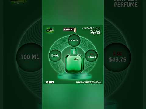 Lacoste Perfume Product Manipulation design for social media marketing [Video]