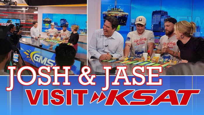 British social media influencers Josh and Jace visit the KSAT studios [Video]