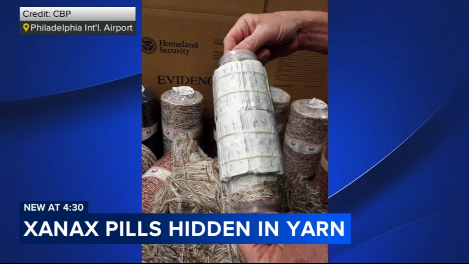 Customs and Border Protection officers in Philadelphia unspool 10,000 Xanax pills hidden in yarn [Video]