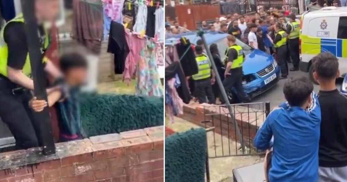 Screaming children dragged from home in video ‘which sparked Leeds riots’ | UK | News