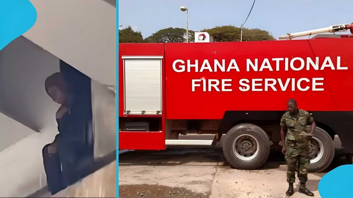 Young Lady Rescued By Ghana Fire Service After Being Spotted Atop Circle Interchange Pillar [Video]