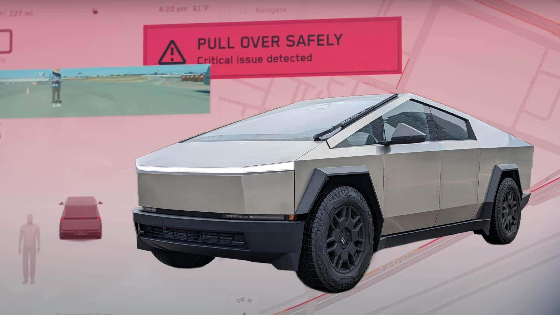 Tesla Cybertruck Test Comes To A Grinding Halt. Literally [Video]