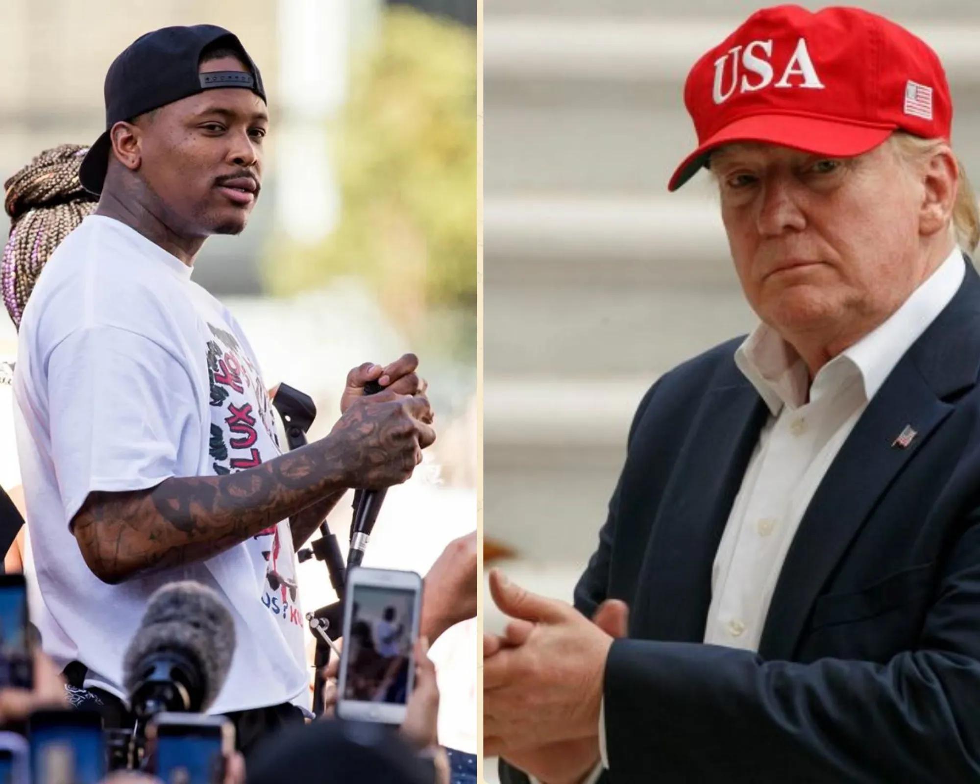 Paparazzi asked YG if he still feels the same way about Donald Trump after releasing his song [Video]