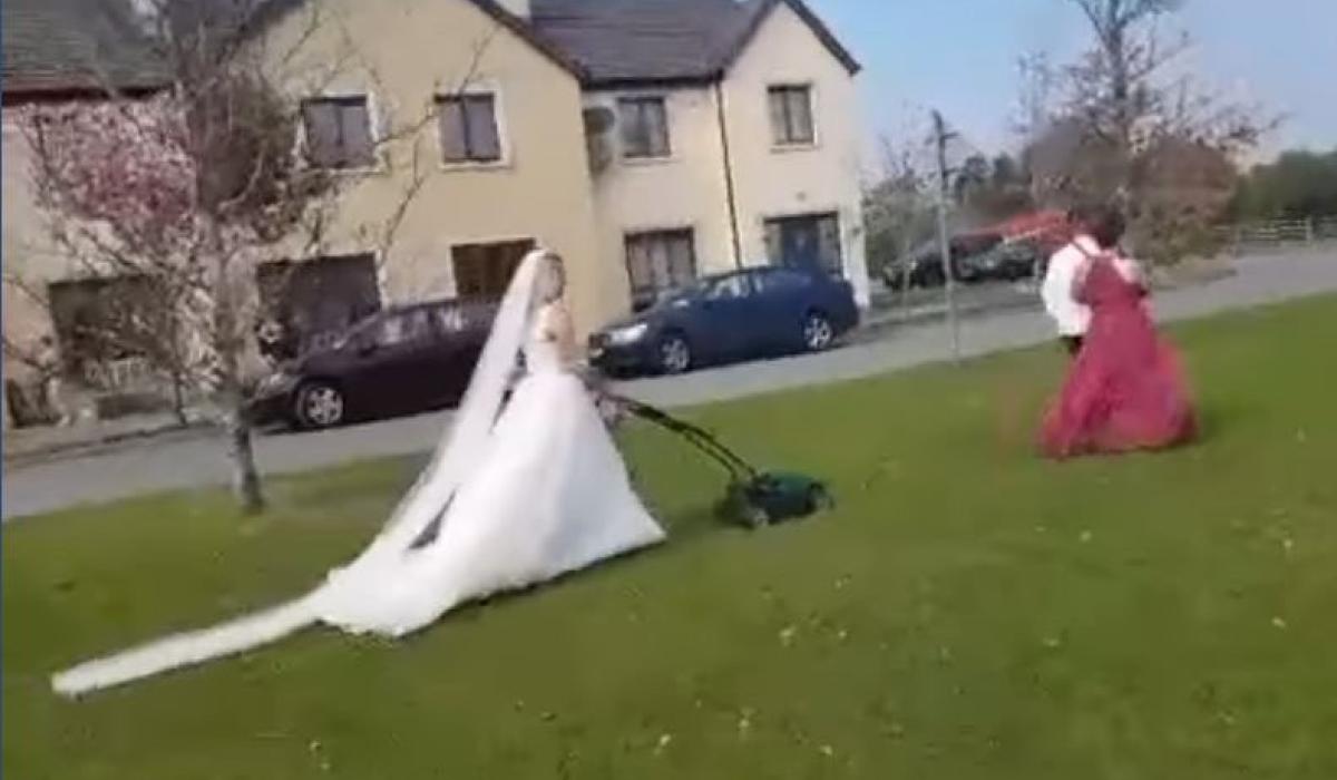 WATCH | Rathowen women get dolled up to mow the lawn and play camogie [Video]