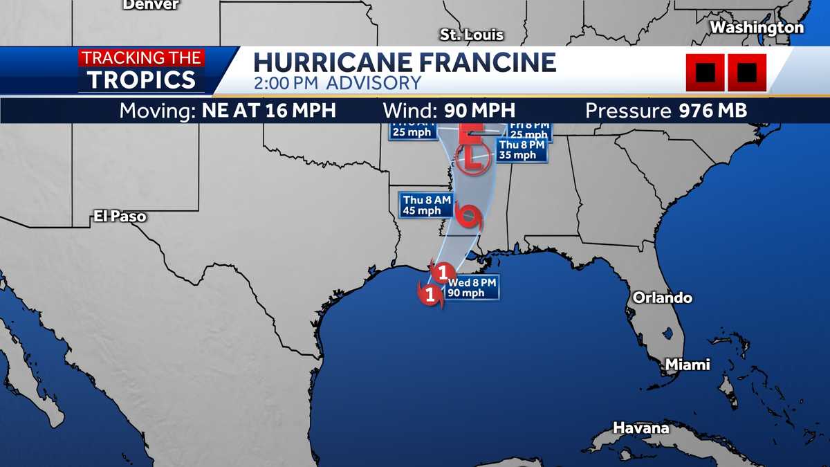 Hurricane Francine latest track September 11 [Video]