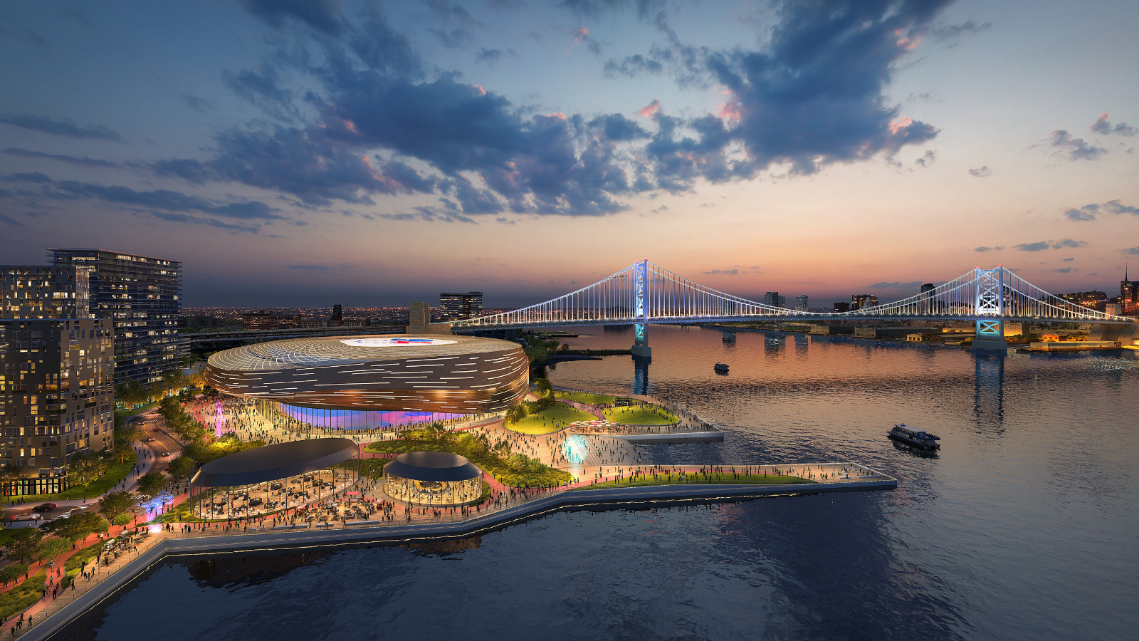 Rendering shows what a 76ers arena would look like in Camden [Video]