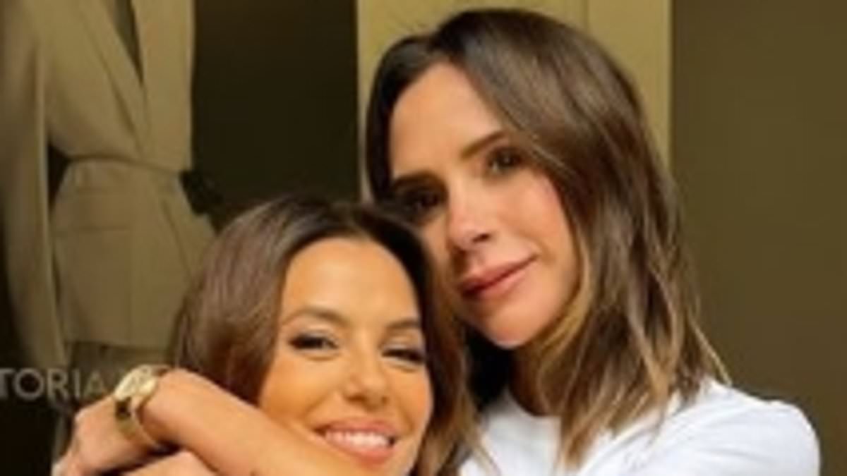 Victoria Beckham sweetly embraces long-time pal Eva Longoria as they attend a fitting together ahead of her brand’s Paris Fashion Week show [Video]