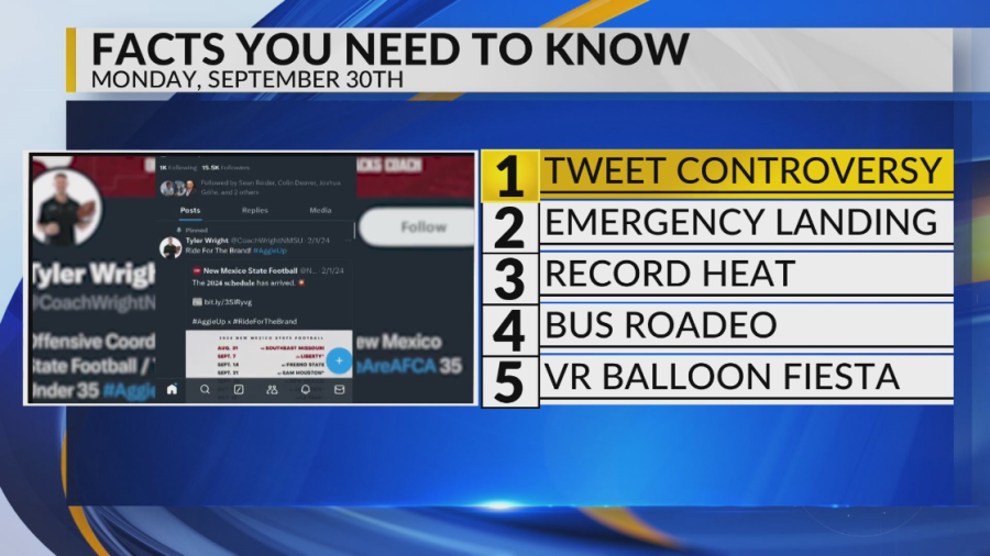 Tweet controversy, Emergency landing, Record heat, Bus Roadeo, VR Balloon Fiesta [Video]