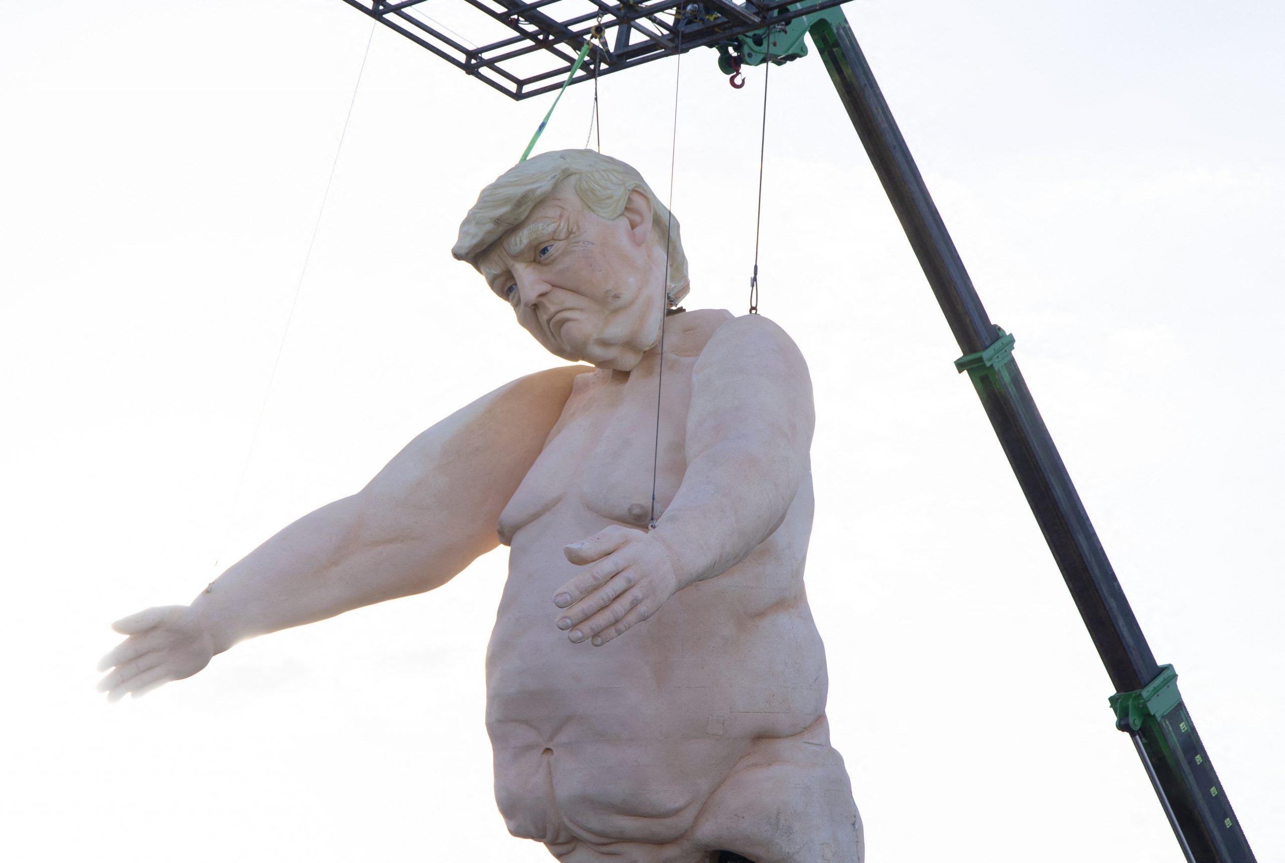 Giant Naked Donald Trump Statue Sparks MAGA Fury: ‘Despicable’ [Video]