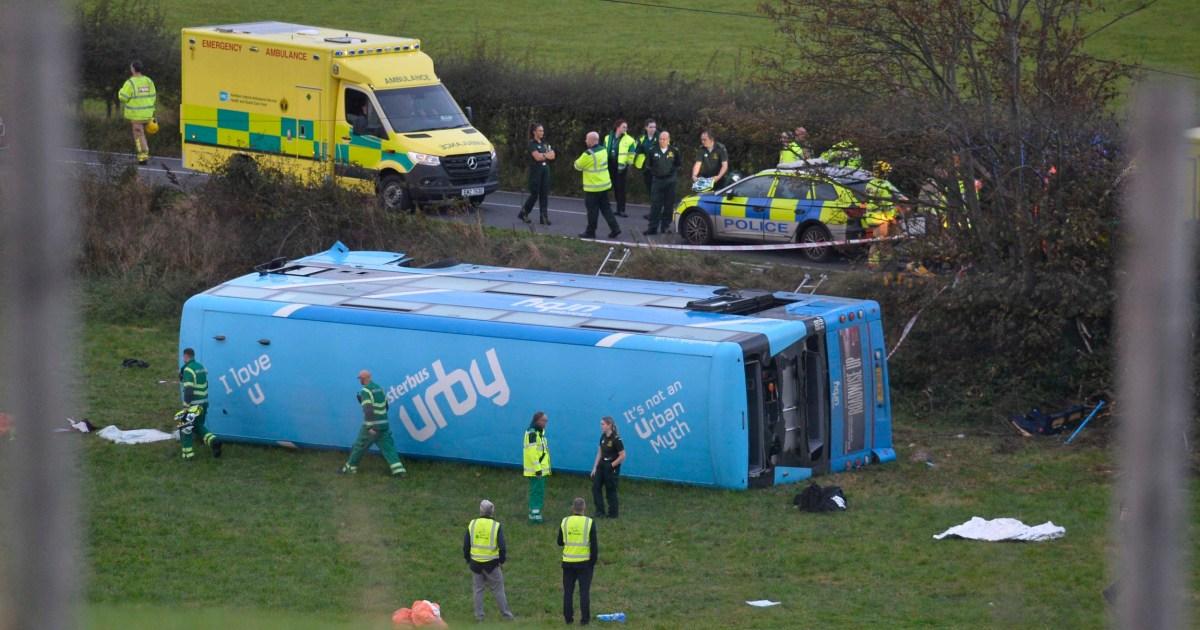 Major incident declared after school bus with dozens of passengers crashes | UK News [Video]