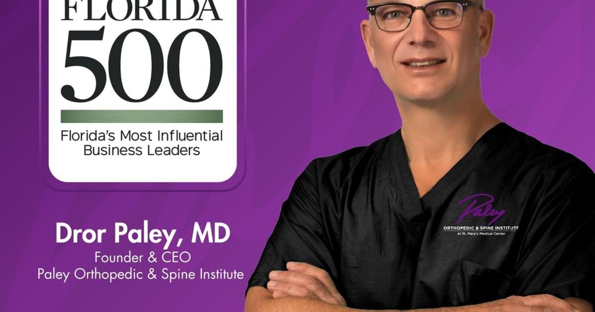 Dr. Dror Paley Named to Florida Trend’s 2024 Florida 500 for 7th Year, Establishing Paley Institute as Global Hub for Advanced Medical Tourism | PR Newswire [Video]