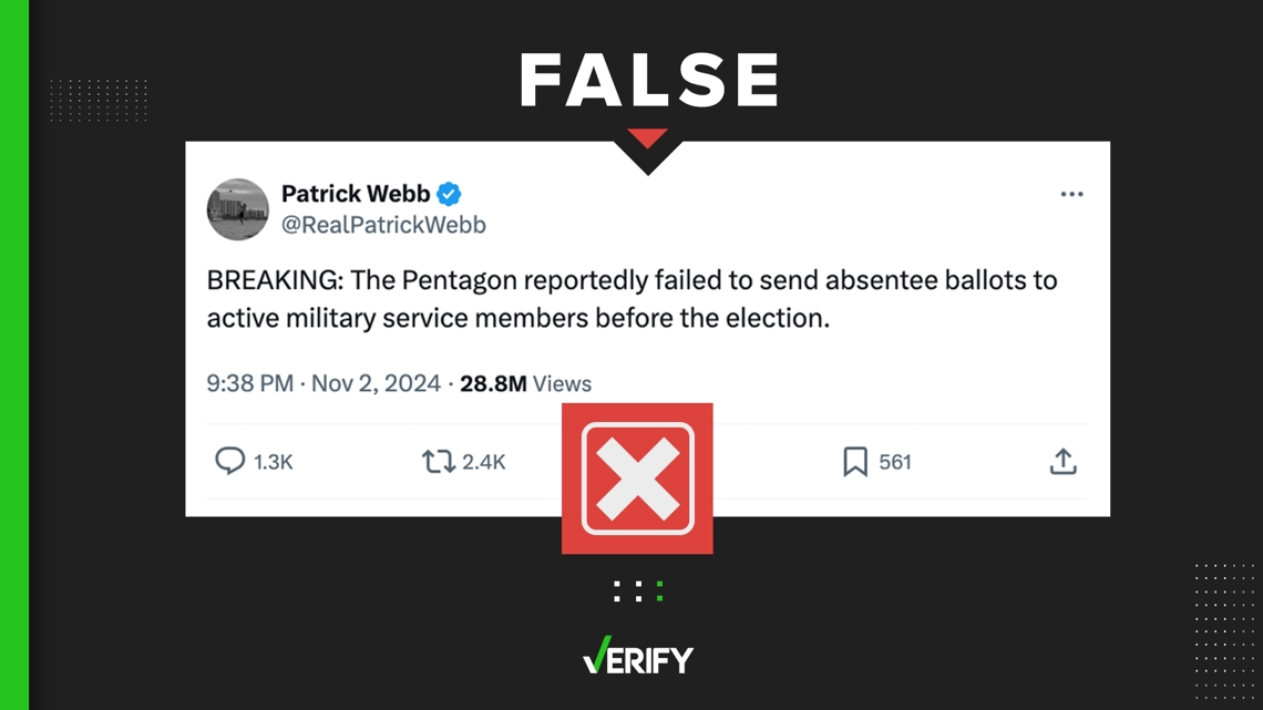 Pentagon didnt fail to send absentee ballots to military members [Video]